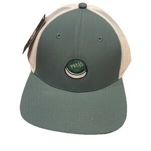 New FootJoy Pre$$ Logo Green/White Mesh Trucker Adjustable Snapback Hat